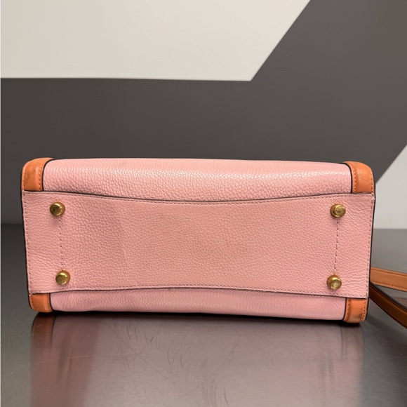Coach Rouge Pink and Tan Leather Handbag/ Crossbody - Picture 9 of 16